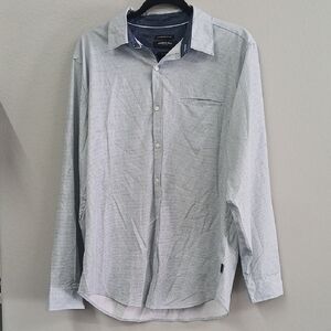 Kenneth Cole New York Light Blue Button Down Shirt Lg Like New